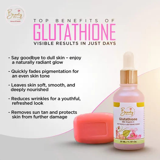 GLUTATHIONE + 30X VITAMIN C SERUM + GLUTAX SOAP FREE Hot 🔥 Sale