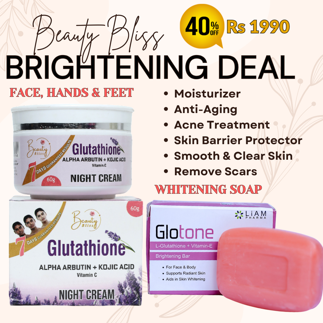 Glutathione Night Cream & Glutax Soap Deal