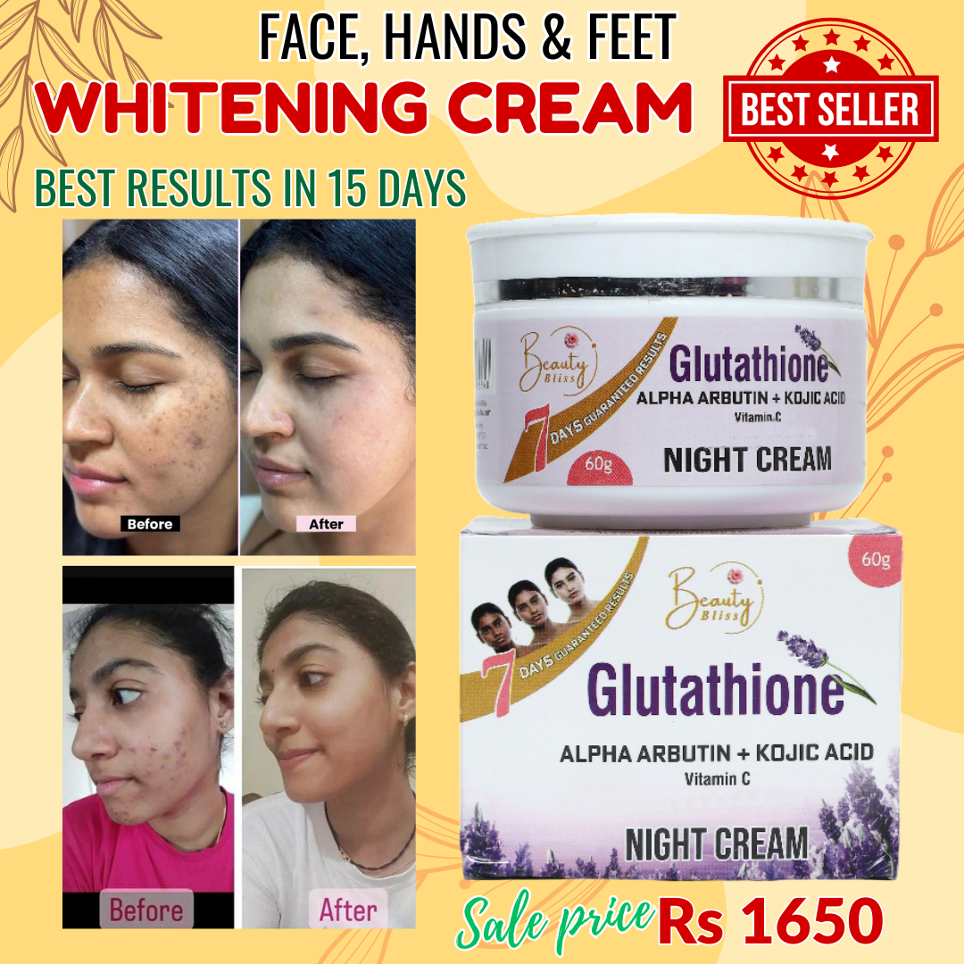 Glutathione Night Cream Best Result ( Face, Hands & Feet Cream )