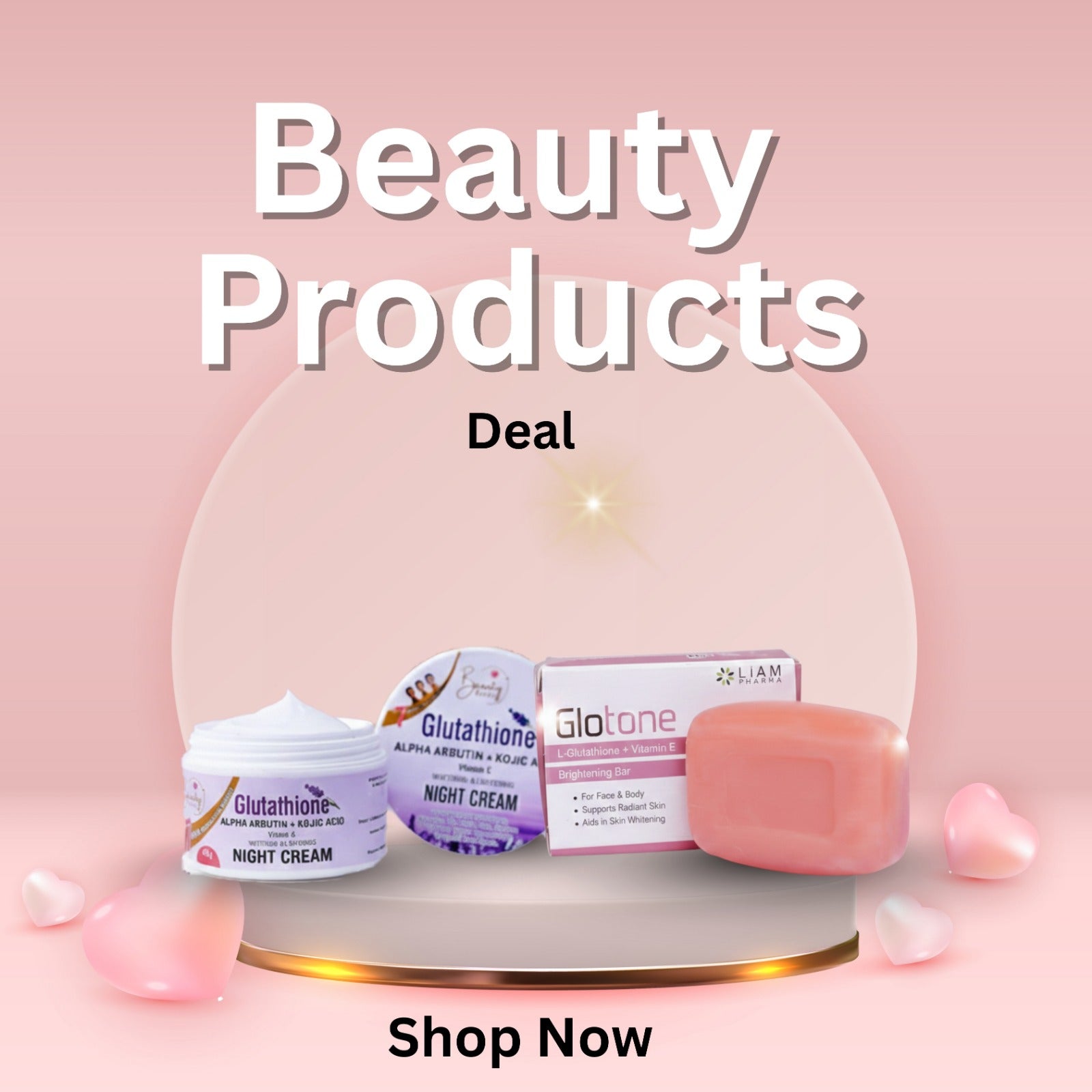 Glutathione Night Cream & Glutax Soap Deal