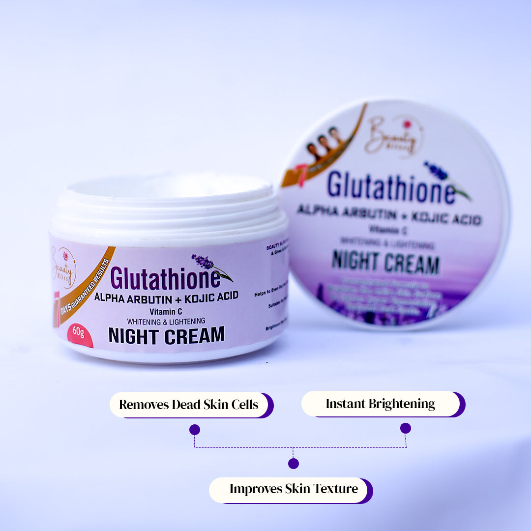 FULL WHITENING DEAL 1 Glutathione Night Cream Big + 1 Face Wash
