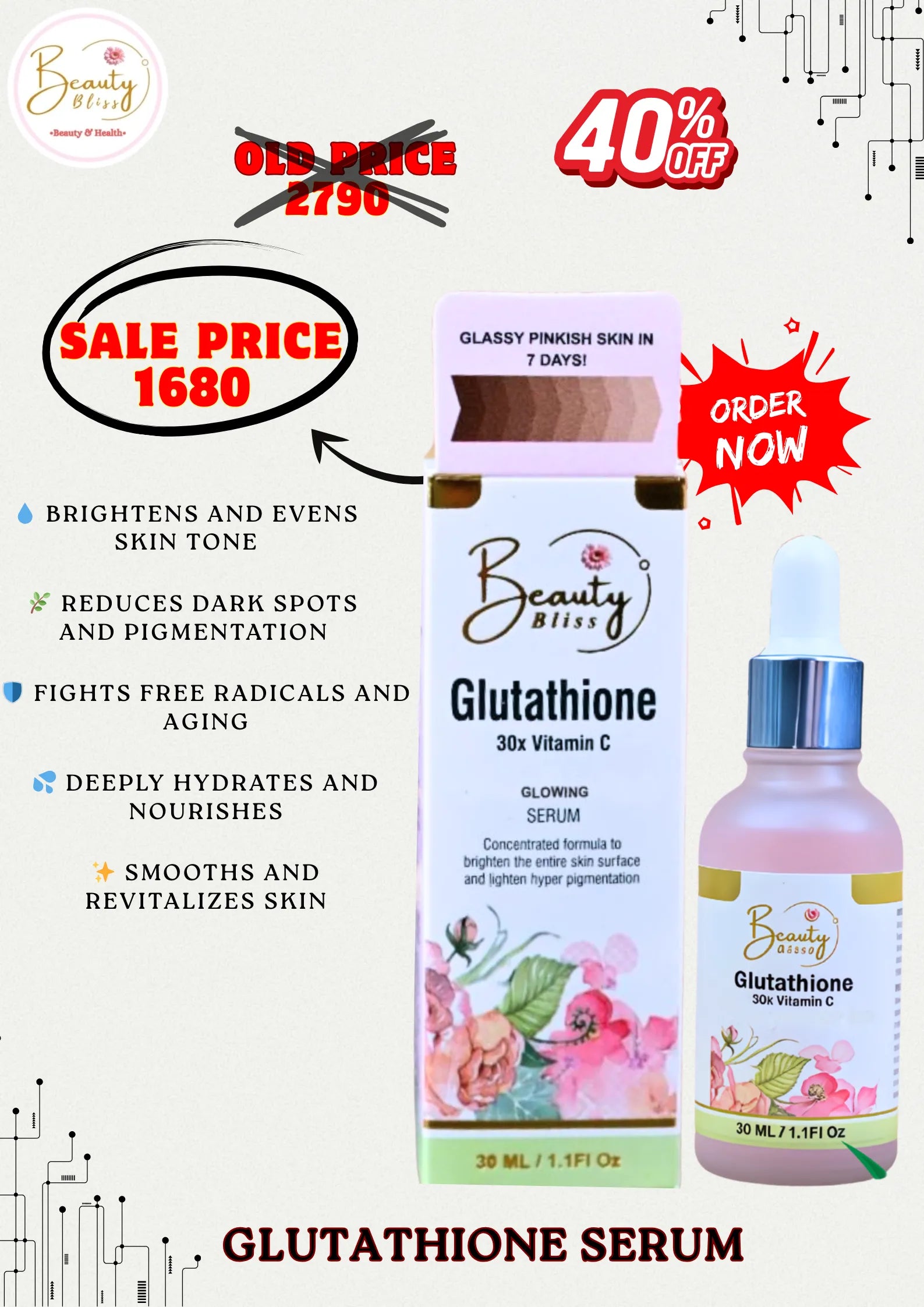 GLUTATHIONE + 30X VITAMIN C SERUM