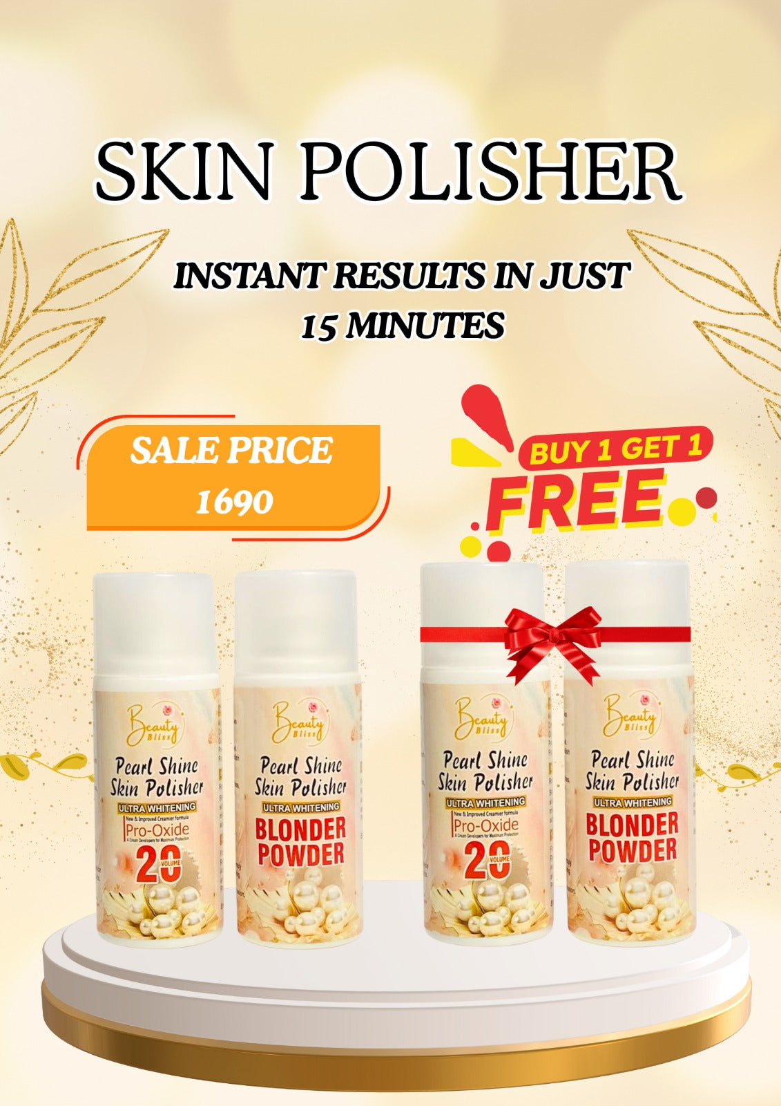 Buy 1 Get 1 Free  Pearl Shine Skin Polisher Best Results in 15 Mints
